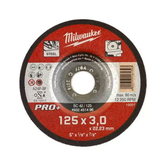 Диск отрезной Milwaukee PRO+ SCS 42/125х3.0 A24P-BF (заказ кратно 25 шт)