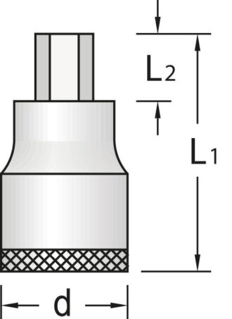 Головка торцевая отверточная 3/4" HEX, H17, Gedore