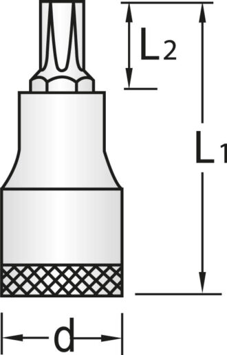 Головка торцевая отверточная 1/2" TORX, T25, Gedore