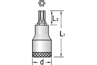 Головка торцевая отверточная 1/2" TORX защищенный, T30, Gedore