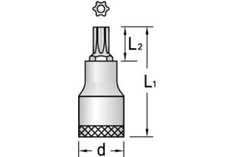 Головка торцевая отверточная 3/8" TORX защищенный, T25, Gedore