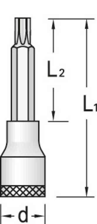 Головка торцевая отверточная 3/8" удлиненная TORX, T27, Gedore