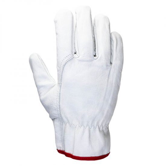 Перчатки кожаные рабочие Jeta Safety JLE421, белые, XL