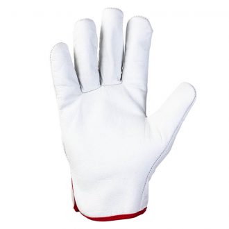 Перчатки кожаные рабочие Jeta Safety JLE421, белые, L