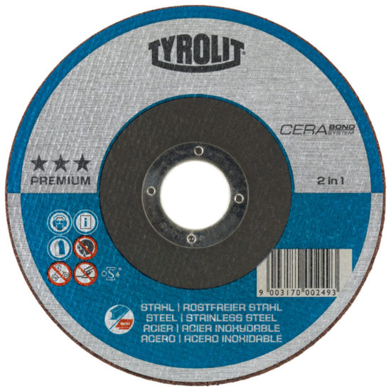 Диск отрезной Tyrolit Premium Cerabond 125x1.3x22.23 CA60Q-BFKA 41