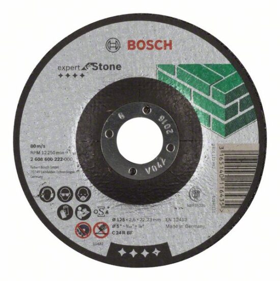 Диск отрезной Bosch Expert for Stone 125x2.5x22.23 C24R BF, вогнутый