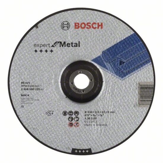 Диск отрезной Bosch Expert for Metal 230x2.5x22.23 A30S BF, вогнутый