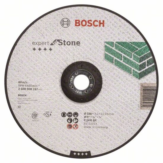 Диск отрезной Bosch Expert for Stone 230x3.0x22.23 C24R BF, вогнутый