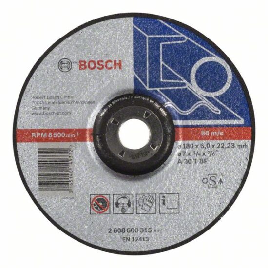 Диск обдирочный Bosch Expert for Metal 180x6.0x22.23 A30T BF, вогнутый