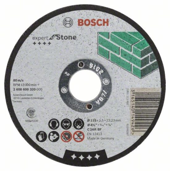 Диск отрезной Bosch Expert for Stone 115x2.5x22.23 C24R BF, прямой
