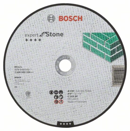 Диск отрезной Bosch Expert for Stone 230x3.0x22.23 C24R BF, прямой
