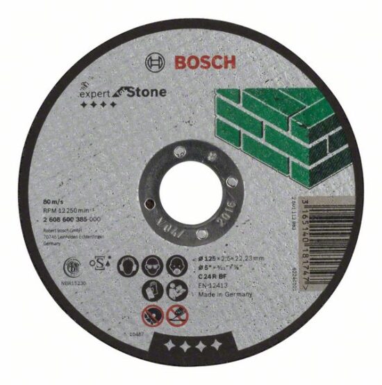 Диск отрезной Bosch Expert for Stone 125x2.5x22.23 C24R BF, прямой