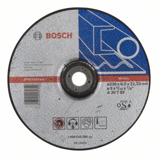 Диск обдирочный Bosch Expert for Metal 230x8.0x22.23 A30T BF, вогнутый