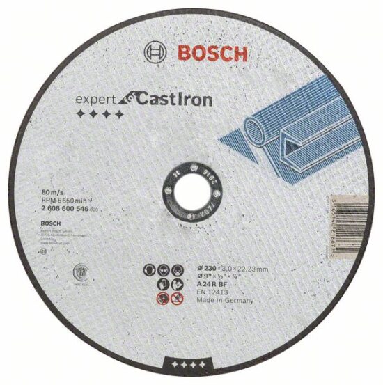 Диск отрезной Bosch Expert for CastIron 230x3.0x22.23 AS24R BF, прямой