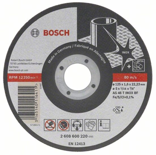 Диск отрезной Bosch Best for Inox Rapido 115x1.0x22.23 AS60V BF, прямой