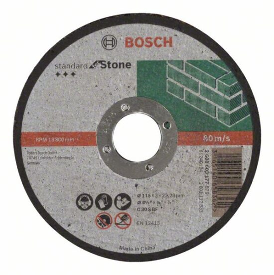 Диск отрезной Bosch Standard for Stone 115x3.0x22.23 A30S BF, прямой