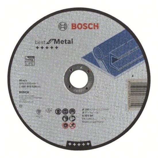 Диск отрезной Bosch Best for Metal 180x2.5x22.23 A30V BF, прямой