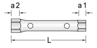 Ключ гаечный торцевой трубчатый, 14x17 мм, Gedore