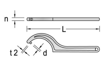 Ключ радиусный со штифтом, 20-22 мм, Gedore