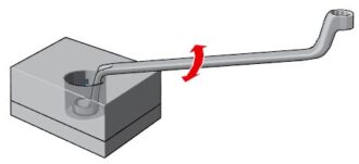 Ключ гаечный накидной изогнутый, 8x10 мм, Gedore