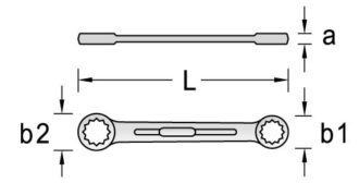 Ключ гаечный накидной прямой, 36x41 мм, Gedore