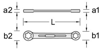 Ключ гаечный накидной прямой TORX, E20xE24, Gedore