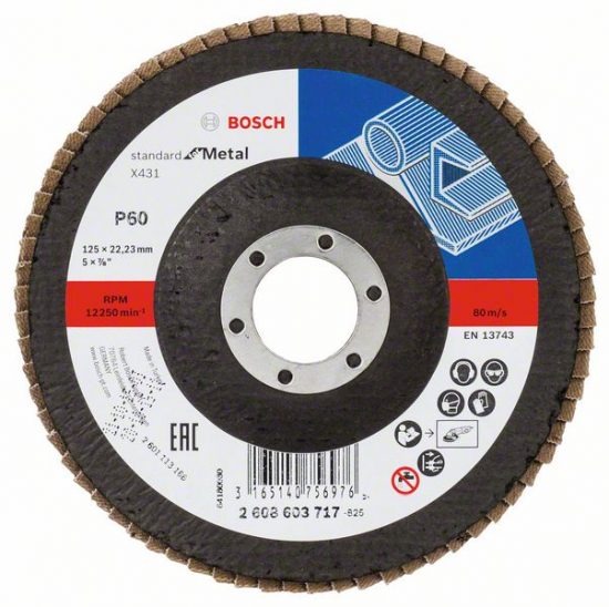 Диск лепестковый Bosch X431 Standard for Metal 125 K60 прямой
