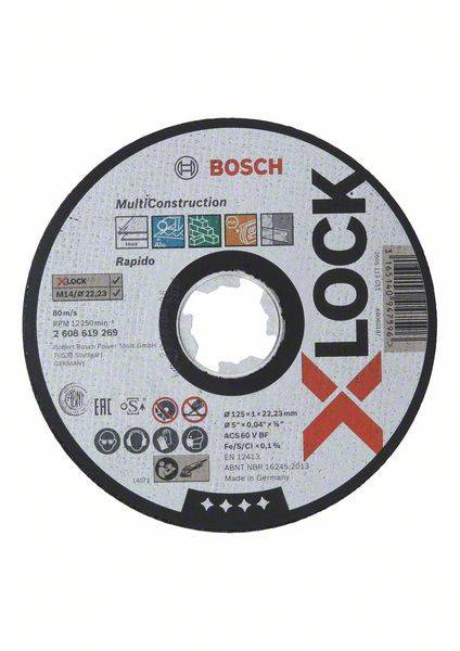 Диск отрезной Bosch MultiConstruction Rapido 125x1.0x22.23 ACS60V BF, прямой