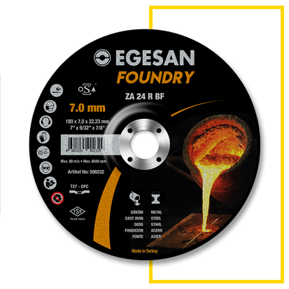Диск обдирочный Egesan Special Т27 180x7,0x22,23 ZA24RBF металл/чугун